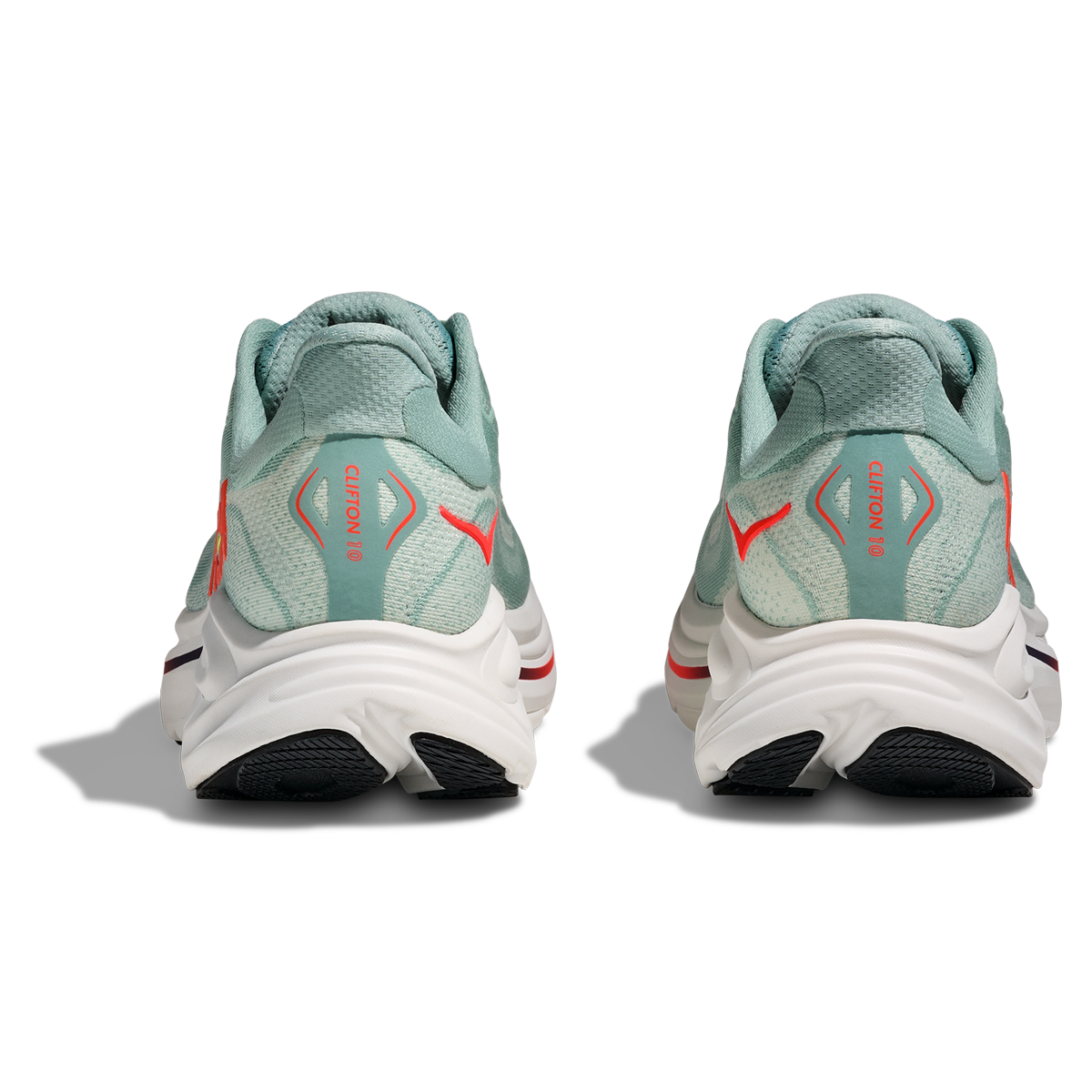 Hoka Clifton 10 Scarpe da corsa a calzata larga da uomo - Salvia/Neon Flame